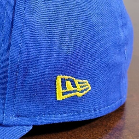 New Era NBA Golden State Warriors Stretch Snapback Dad Hat Cap Blue Gold Curry - Picture 8 of 12
